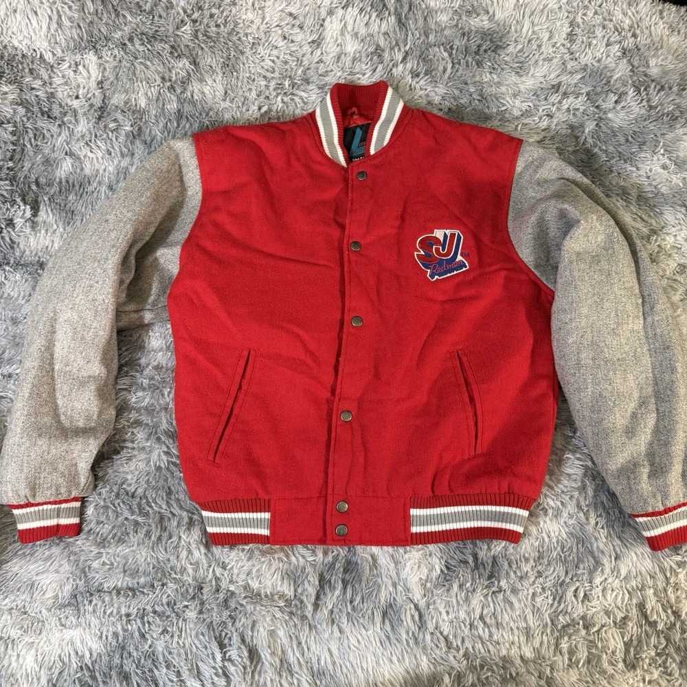 Vintage Logo 7 Athletic St John's University Soft Wool Varsity Jacket Size Small